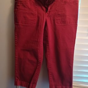 Red Faded Glory capris